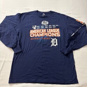 Detroit Tigers 2012 American League Champions Mens Large Long Sleeve Tshirt Shir